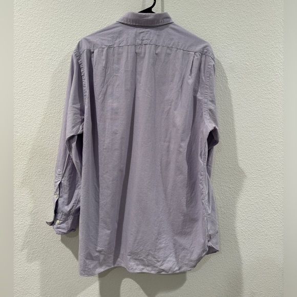 Polo Ralph Lauren Purple White Plaid Button Down Collared Shirt Size 16.5 32-33 - Picture 9 of 16